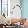 Image de Grohe Zedra Mitigeur de cuisine pivotant, avec douchette extractible, 30219002,