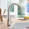 Image de Grohe Concetto Mitigeur de cuisine pivotant, avec douchette extractible, 31483002,