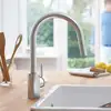 Image de Grohe Concetto Mitigeur de cuisine pivotant, avec douchette extractible, 31483DC2,