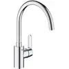 Image de GROHE Robinet de cuisine évier Get, zone rotation 150°, installation et nettoyage facile, robinet avec conduit sans plomb et nickel, chromé, 31494001 (Import Allemagne)