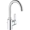 Image de GROHE Eurostyle Cosmopolitan, mitigeur lavabo, orientable à 360° | Bec haut, cartouche céramique incluse, montage facile (chrome, 23043003)