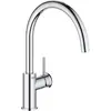 Image de GROHE Robinet de cuisine évier Start, bec haut, rotation bec 360°, robinet & Mitigeur monocommande Douche Start Flow, robinet à montage mural, raccord fileté pour flexible en 1/2", rosaces