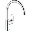 Image de GROHE Robinet de cuisine évier Start Flow, bec en forme de U, pivotant à 360°, installation et nettoyage facile, Supersteel, 31555001 (Import Allemagne)