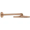 Image de GROHE Rainshower SmartActive 310 Ensemble douche de tête et Bras de Douche (Montage Mural, Bras Horizontal 430 mm, 2 jets, Économie d’eau), Forme Ronde, Rose Gold Brossé, 26475DL0