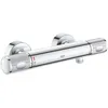 Image de GROHE mitigeur robinet thermostatique douche Precision Feel, montage mural, indicateur de température, poignées moletées, filtres intégrés, rosaces incluses, chromé, 34790000 (Import Allemagne)