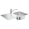 Image de Grohe K300 Évier de cuisine réversible, avec robinet monocommande Eurosmart, 31565SD1, 45-S 86/50 1.0 rev