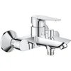 Image de GROHE Start Edge Mitigeur Monocommande Bain/Douche, Montage Mural Apparent, Inverseur Automatique 2 sorties, Chromé, 24198001