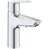 Image de GROHE Start, mitigeur lavabo à bec extractible, idéal familles & enfants | Vidage Push-Open, 19cm de haut, robinet de salle de bain avec outil 3en1, installation facile sur lavabo (chrome, 24205003)