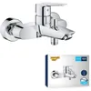 Image de GROHE Mitigeur monocommande Bain/Douche Start avec inverseur, robinet avec mousseur économique d'eau, montage mural, raccord fileté 1/2", rosaces incluses, chromé, 24206002 (Import Allemagne)