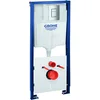 Image de GROHE Bâti Support WC Solido 3 en 1, Hauteur 1,3m, Bâti Support Encastré, Plaque de Commande, Réservoir 6 à 9 Litres, Double Chasse Silencieuse et Réglable, 39930000 (Import Allemagne)