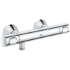 Image de GROHE Mitigeur thermostatique douche Precision Flow, montage mural, protection anti-brûlure, raccord fileté 1/2", rosaces incluses, chromé, 34840000 (Import Allemagne)