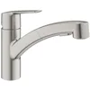 Image de GROHE QUICKFIX Start Mitigeur monocommande évier de cuisine Start, Douchette extractible 2 jets, Installation facile, Rotation 90°, Supersteel, 30351DC1 (Import Allemagne)