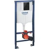 Image de GROHE Rapid SL Pack 3-en-1 pour WC, 1,13M (Bâti-support WC suspendu avec réservoir, Double Chasse, Plaque de Chasse Skate Cosmopolitan Noir brillant), 39940000