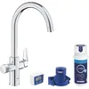 Image de GROHE Blue Pure StartCurve, Kit de démarrage Eau Filtrée, Robinet de Cuisine avec Système de Filtration et Filtre Charbon Compact, Chromé, 30593000