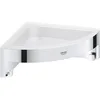 Image de GROHE Start Cube Tablette de Douche d'angle, Métal, A Coller QuickGlue ou à Visser, Chromé, 41106000