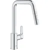 Image de GROHE Start Robinet de Cuisine, Mitigeur Cuisine avec Douchette Extractible, Bec Haut, Inverseur 2 jets (Laminaire/Pluie), Rotation 360°, Chromé, 30631000