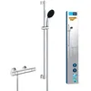 Image de GROHE Precision Start Mitigeur Thermostatique Douche, Ensemble de Douche 1 jet avec barre 90cm, Economie d'Eau, Flexible 1,75m, Chromé, 34854001