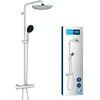 Image de Grohe - Vitalio Start System 250, Colonne de Douche avec Mitigeur Thermostatique, Douchette Vitalio Start 110 2 jets, Flexible 1,75m, Chromé, 26677001