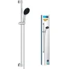 Image de GROHE Vitalio Start 110 Ensemble de Douche (Pommeau de Douche 11cm 2 jets, Barre 90cm, Flexible de douche 1.75m), Economie d'Eau, A coller avec GROHE QuickGlue ou à visser, Chromé, 26955001