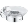 Image de GROHE Start Porte Savon avec Support pour Salle de Bain, Fixations Cachées, A Coller avec GROHE QuickGlue ou à Visser, Chromé, 41193000