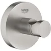 Image de GROHE Start Patère Murale pour Salle de Bain, Fixations Cachées, Platine de Fixation Incluse, Métal, A coller QuickGlue ou à visser, Supersteel, 41173DC0