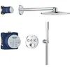 Image de GROHE Precision SmartControl Ensemble de Douche Encastré 3 sorties (Vitalio SmartActive 310 2 jets, Bras Horizontal, Vitalio Get Stick 1 jet, Support Mural et Flexible 1.5 m), Chromé, 34874000
