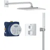 Image de GROHE Precision SmartControl, Ensemble de Douche Encastré 2 sorties, Douche de Tête Vitalio Rain Mono 310 Cube, Douchette Vitalio Joy Cube Stick 1 jet, Flexible 1,5 m, Chromé, 34879000