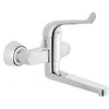 Image de GROHE 32793000 Euroéco Séquentiel Mitigeur lavabo mural bec orientable Argent
