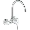 Image de Grohe Robinet de Cuisine Concetto Plage de Rotation de 360° Bec Haut Supersteel Fixation Murale 32667001 (Import Allemagne)