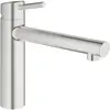 Image de GROHE Concetto Mitigeur de Cuisine avec Douchette Extractible, Bec Medium, Rotation 100°, Supersteel 31129Dc1 (Import Allemagne)