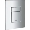 Image de GROHE Plaque de commande double boutons WC Even pour toilette suspendu, double boutons WC interrompables, pour soupage pneumatique, montage vertical ou horizontal, chromé, 38966000 (Import Allemagne)