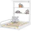 Image de roba Table à Langer Murale Pliante en Bois Laqué Blanc avec Matelas de Change Dschungelbaby Multicolore - 2 Étagères Pratiques - Peu Encombrante - Supporte Jusqu'à 15 kg