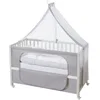 Image de roba Lit Cododo Complet Heartbreaker - 60 x 120 cm - Lit Bébé + Textiles Complets à Motif Ours - Matelas, Ciel, Parure de Lit - 4 Roues à Freins - Bois Blanc