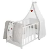 Image de roba Lit Bébé Évolutif 70 x 140 cm Complet - Équipements Inclus - Réglable en Hauteur - 3 Barreaux Amovibles - 0 à 7 Ans - Blanc