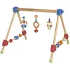 Image de roba Portique d'Éveil en Bois pour Bébé - Jouet d'Activité avec 3 Pendentifs - Arche de Jeux Solide - Multicolore