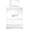 Image de roba Parure de Lit Bébé Happy Cloud - 2 Pièces 100% Coton - Housse de Couette 100 x 135 cm + Taie d'Oreiller 40 x 60 cm - Imprimée Nuages et Étoiles