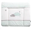 Image de roba Matelas à Langer Nettoyable 85 x 75 cm Happy Cloud - Bords Rehaussés - pour Table à Langer - Sans Phtalate - Motif Nuage Souriant - Vert Eau / Blanc