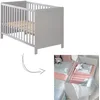 Image de roba Lit Cododo 60 x 120 cm - Réglable en hauteur - 5 Barreaux Amovibles + Sommier à Lattes Inclus - Gris