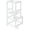 Image de roba Tour d'apprentissage Selon Montessori - Marchepied Sûr pour Enfants - Tour d'Observation Idéal comme Aide de Cuisine - Supporte 80 kg - Bois Blanc
