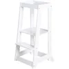 Image de roba Tour d'apprentissage Montessori - Tabouret Sécurisé pour Enfants - Idéal comme Aide en Cuisine - Supporte jusqu'à 80 kg - Bois Certifié FSC® - Blanc