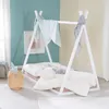Image de Roba Tipi 70 x 140 cm pour Enfant en Bois Massif Certifié FSC - Lit Montessori au Sol - Tente Indien - Cadre de Lit Cabane pour Fille et Garçon - Dès 12 Mois - Laqué Blanc