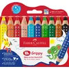 Image de Faber-Castell 110624 Set Grippy, 10 Gros Crayons de Couleurs Enfants, Kit Dessin Facile à Laver, Crayon de Couleurs Enfant de Forme Triangulaire Ergonomique et Épaisseur de 10mm