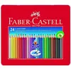 Image de Faber-Castell 112423 - Crayons de couleur Colour GRIP 2001, 24 crayons de couleur dans un étui métallique, incassables, pour enfants et adultes