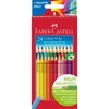 Image de Faber-Castell - Crayons de Couleur - Lot de 24 avec Poignée Antidérapante pour un Dessin Confortable et Précis