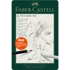 Image de FABER-CASTELL Pitt Graphite Mat Lot de 11 crayons avec accessoires et boîte en métal