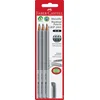 Image de FABER-CASTELL 117097 - Crayon GRIP 2001, dureté B, lot de 3 avec une gomme