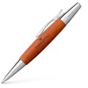 Image de Faber-Castell 148382 - Stylo bille Twist e-motion en bois de poirier/chrome, recharge: B, couleur du corps: argent/marron 1 Unité (Lot de 1)