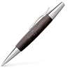Image de Faber-Castell Stylo-bille rétractable E-Motion en bois de poirier et chrome noir