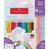 Image de Faber-Castell - 24 crayons de couleur Licorne avec autocollants