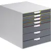 Image de Durable VARICOLOR 7 - 7607 760727 Caisson à tiroirs gris DIN A4, DIN C4, folio, lettre Nombre de tiroirs: 7